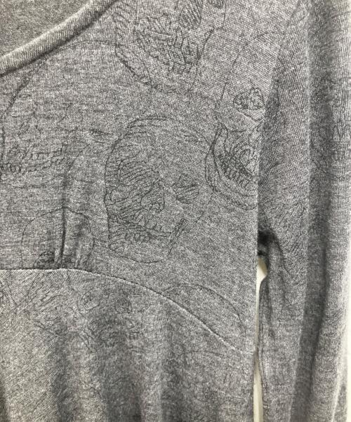 Andy Warhol by HYSTERIC GLAMOUR（アンディーウォーホルバイヒステリックグラマー）Andy Warhol by HYSTERIC GLAMOUR (アンディーウォーホルバイヒステリックグラマー) ドクロ カットソーチュニック グレー サイズ:FREEの古着・服飾アイテム