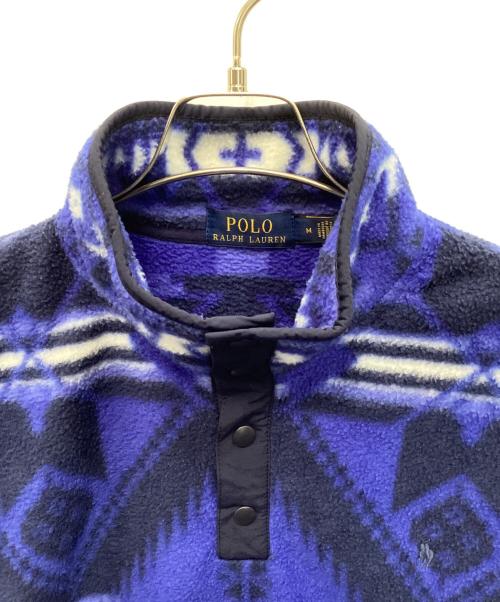 POLO RALPH LAUREN（ポロ・ラルフローレン）POLO RALPH LAUREN (ポロ・ラルフローレン) ハーフスナップフリースプルオーバー ブルー サイズ:Ｍの古着・服飾アイテム