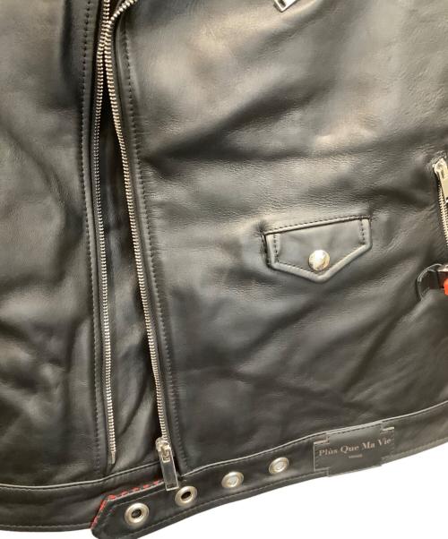 Plus Que Ma Vie（Plus Que Ma Vie）Plus Que Ma Vie (Plus Que Ma Vie) ダブルライダースジャケット ブラック サイズ:48 未使用品の古着・服飾アイテム