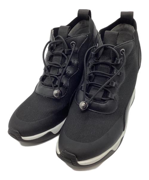 +DIANA（プラスダイアナ）+DIANA (プラスダイアナ) ウェッジソールスニーカー ブラック サイズ:23.5ｃｍの古着・服飾アイテム