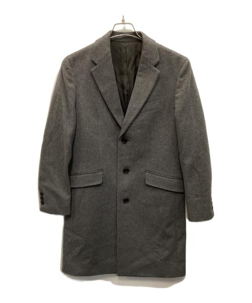TAKEO KIKUCHI（タケオキクチ）TAKEO KIKUCHI (タケオキクチ) ウールカシミヤブレンドチェスターコート グレー サイズ:1の古着・服飾アイテム