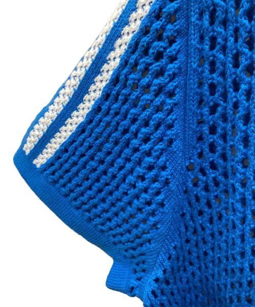 adidas（アディダス）adidas (アディダス) CLOT (クロット) CROCHET POLO BRBLUE ブルー サイズ:ＸＬの古着・服飾アイテム