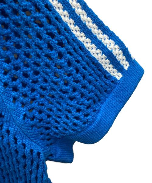 adidas（アディダス）adidas (アディダス) CLOT (クロット) CROCHET POLO BRBLUE ブルー サイズ:ＸＬの古着・服飾アイテム