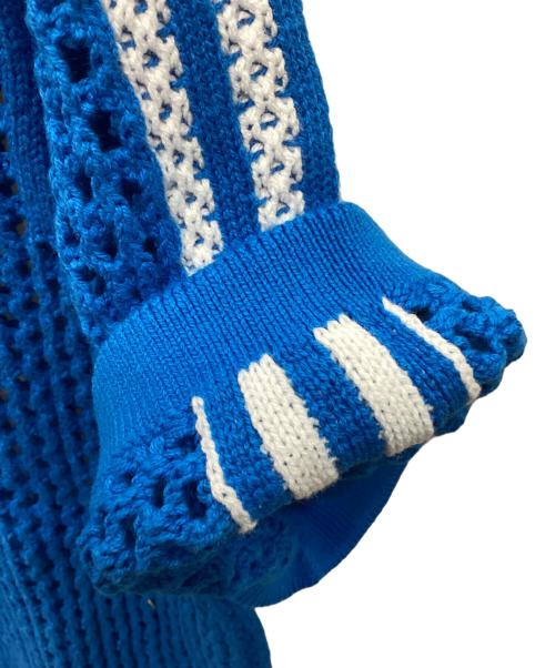 adidas（アディダス）adidas (アディダス) CLOT (クロット) CROCHET POLO BRBLUE ブルー サイズ:ＸＬの古着・服飾アイテム