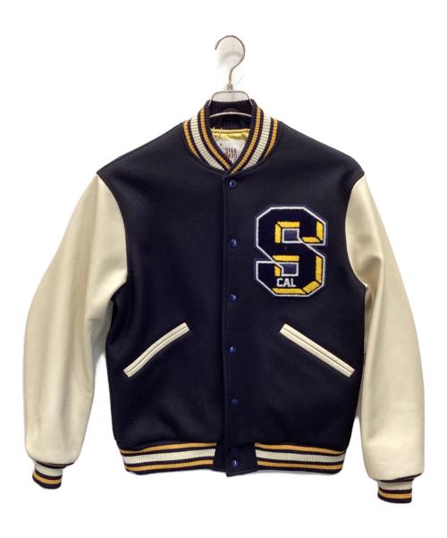 STANDARD CALIFORNIA（スタンダードカリフォルニア）STANDARD CALIFORNIA (スタンダードカリフォルニア) スタジャン ネイビー×ベージュ サイズ:ＸＬの古着・服飾アイテム