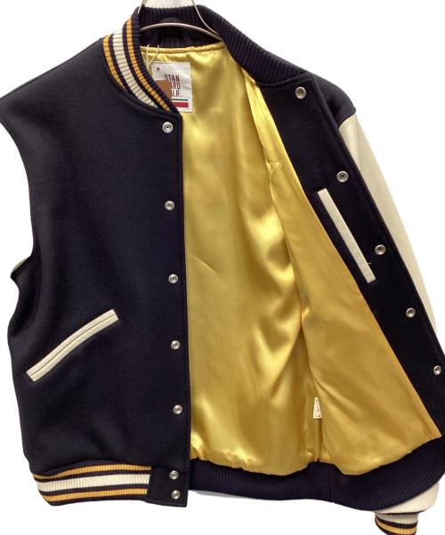 STANDARD CALIFORNIA（スタンダードカリフォルニア）STANDARD CALIFORNIA (スタンダードカリフォルニア) スタジャン ネイビー×ベージュ サイズ:ＸＬの古着・服飾アイテム