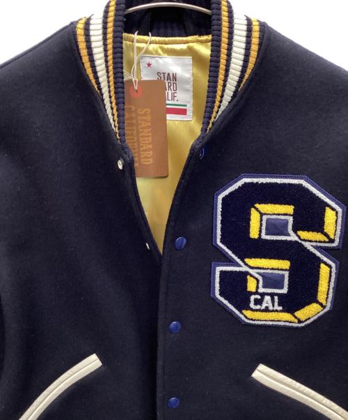 STANDARD CALIFORNIA（スタンダードカリフォルニア）STANDARD CALIFORNIA (スタンダードカリフォルニア) スタジャン ネイビー×ベージュ サイズ:ＸＬの古着・服飾アイテム