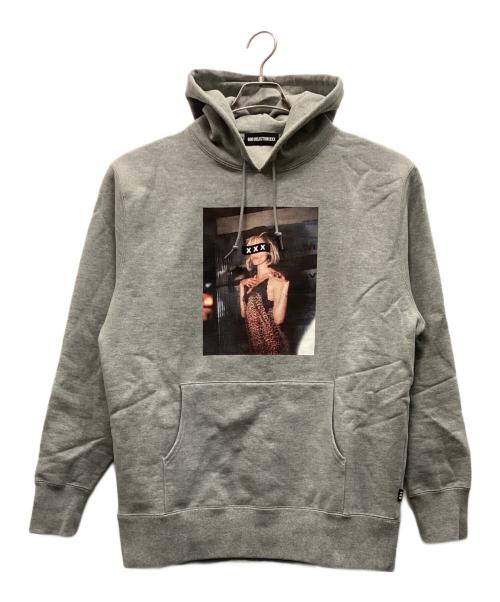 GOD SELECTION XXX（ゴッドセレクショントリプルエックス）GOD SELECTION XXX (ゴッドセレクショントリプルエックス) フォトプリントパーカー グレー サイズ:Ｌの古着・服飾アイテム