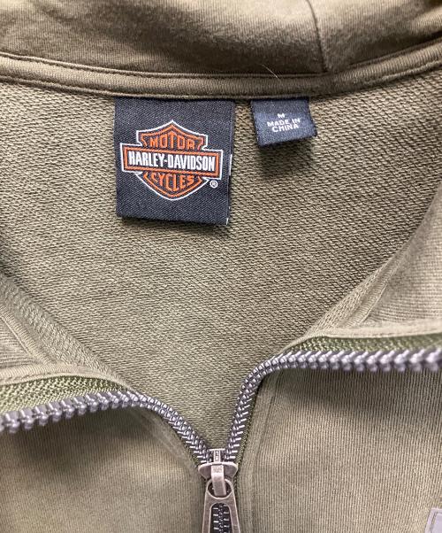 HARLEY-DAVIDSON（ハーレーダビッドソン）HARLEY-DAVIDSON (ハーレーダビッドソン) ジップパーカー グリーン サイズ:Mの古着・服飾アイテム