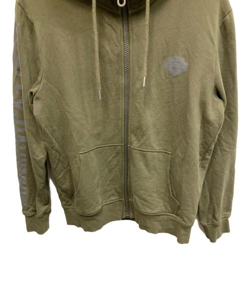 HARLEY-DAVIDSON（ハーレーダビッドソン）HARLEY-DAVIDSON (ハーレーダビッドソン) ジップパーカー グリーン サイズ:Mの古着・服飾アイテム