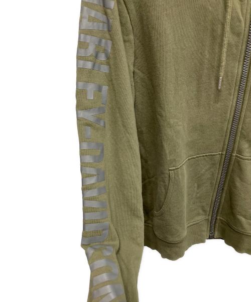 HARLEY-DAVIDSON（ハーレーダビッドソン）HARLEY-DAVIDSON (ハーレーダビッドソン) ジップパーカー グリーン サイズ:Mの古着・服飾アイテム