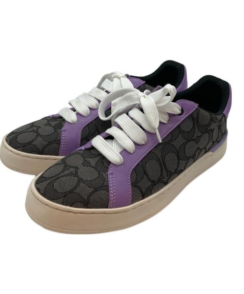 COACH（コーチ）COACH (コーチ) COACH(コーチ)スニーカー ブラック×パープル サイズ:24.5㎝の古着・服飾アイテム