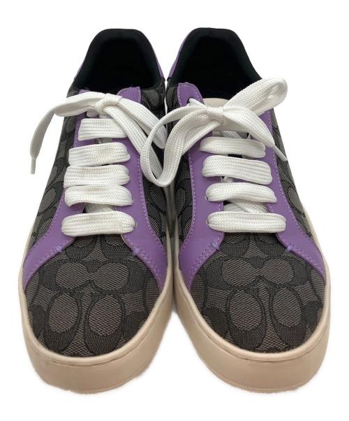 COACH（コーチ）COACH (コーチ) COACH(コーチ)スニーカー ブラック×パープル サイズ:24.5㎝の古着・服飾アイテム