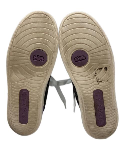 COACH（コーチ）COACH (コーチ) COACH(コーチ)スニーカー ブラック×パープル サイズ:24.5㎝の古着・服飾アイテム