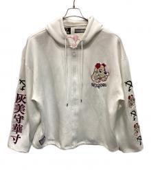 GALFY×XRN×KRY（ガルフィー×ヘレン×ケリー）の古着「ジップパーカー」｜ホワイト