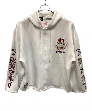 d*2様 ガルフィー KRY ジップアップパーカー 中古・古着通販】GALFY (ガルフィー) XRN KRY ジップパーカー ホワイト