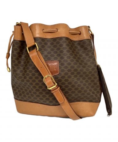 中古・古着通販】CELINE (セリーヌ) 巾着ショルダーバッグ ブラウン