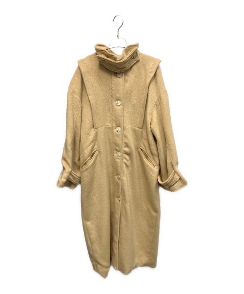 AERMA（エリマ）AERMA (エリマ) stand design over long wool coat ウールコート ブラウン サイズ:Freeの古着・服飾アイテム