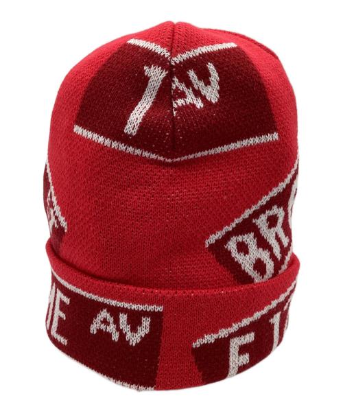 SUPREME（シュプリーム）SUPREME (シュプリーム) Street Signs Beanie レッドの古着・服飾アイテム