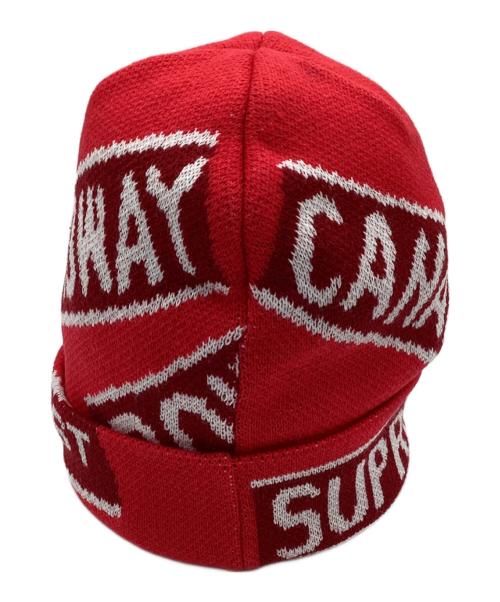 SUPREME（シュプリーム）SUPREME (シュプリーム) Street Signs Beanie レッドの古着・服飾アイテム