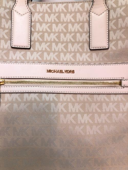 MICHAEL KORS（マイケル・コース）MICHAEL KORS (マイケルコース) 2WAYショルダーバッグ ベージュの古着・服飾アイテム