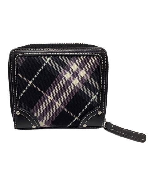 BURBERRY BLACK LABEL（バーバリーブラックレーベル）BURBERRY BLACK LABEL (バーバリーブラックレーベル) ラウンドジップウォレット ブラックの古着・服飾アイテム