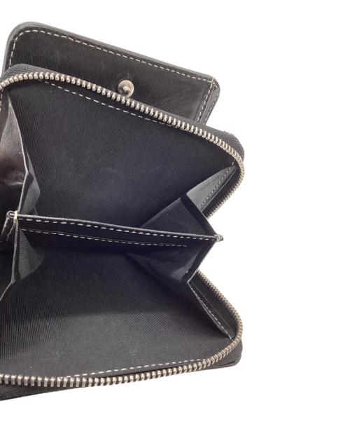BURBERRY BLACK LABEL（バーバリーブラックレーベル）BURBERRY BLACK LABEL (バーバリーブラックレーベル) ラウンドジップウォレット ブラックの古着・服飾アイテム