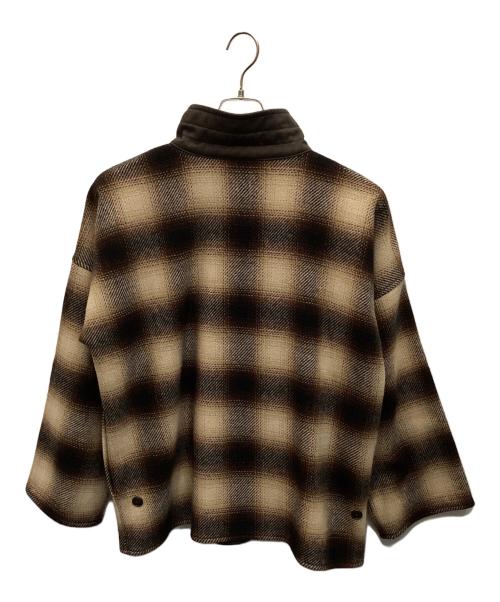 BEDWIN &THE HEARTBREAKERS（ベドウィンアンドザ ハートブレイカーズ）BEDWIN &THE HEARTBREAKERS (ベドウィンアンドザ ハートブレイカーズ) WOOLRICH (ウールリッチ) オンブレチェックウールジャケット ブラウン サイズ:2の古着・服飾アイテム