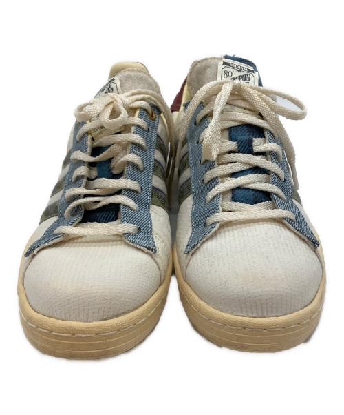 adidas Originals（アディダスオリジナル）adidas Originals (アディダスオリジナル) Campus 80’s スニーカー ベージュ×ブルー サイズ:26.5cmの古着・服飾アイテム