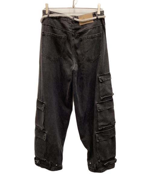 adidas adilenium（アディダス アディレニウム）adidas adilenium (アディダス アディレニウム) デニムカーゴパンツ ブラック サイズ:76cmの古着・服飾アイテム