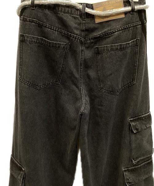 adidas adilenium（アディダス アディレニウム）adidas adilenium (アディダス アディレニウム) デニムカーゴパンツ ブラック サイズ:76cmの古着・服飾アイテム