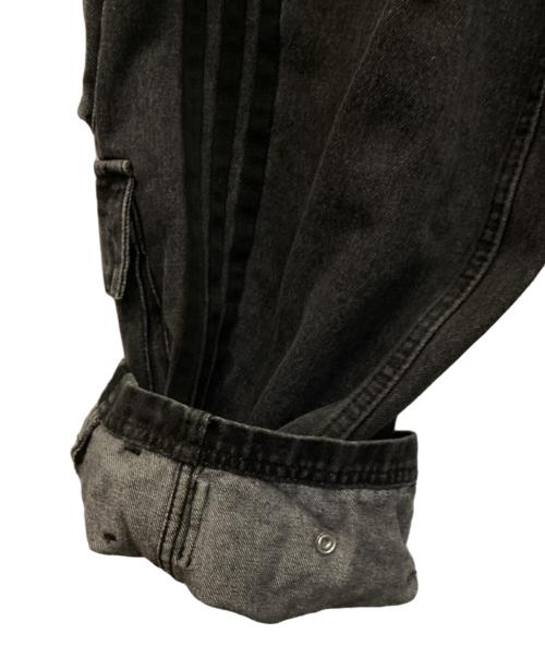 adidas adilenium（アディダス アディレニウム）adidas adilenium (アディダス アディレニウム) デニムカーゴパンツ ブラック サイズ:76cmの古着・服飾アイテム