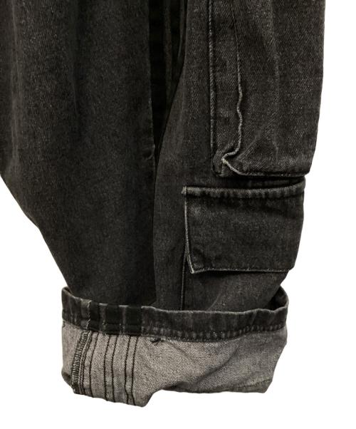 adidas adilenium（アディダス アディレニウム）adidas adilenium (アディダス アディレニウム) デニムカーゴパンツ ブラック サイズ:76cmの古着・服飾アイテム