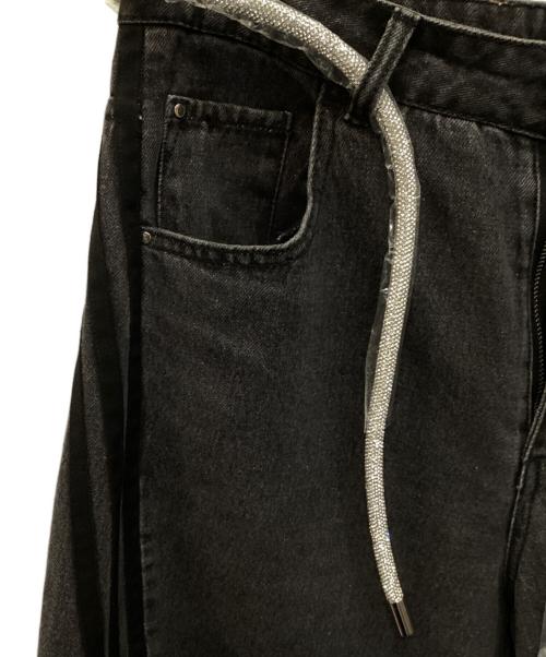 adidas adilenium（アディダス アディレニウム）adidas adilenium (アディダス アディレニウム) デニムカーゴパンツ ブラック サイズ:76cmの古着・服飾アイテム