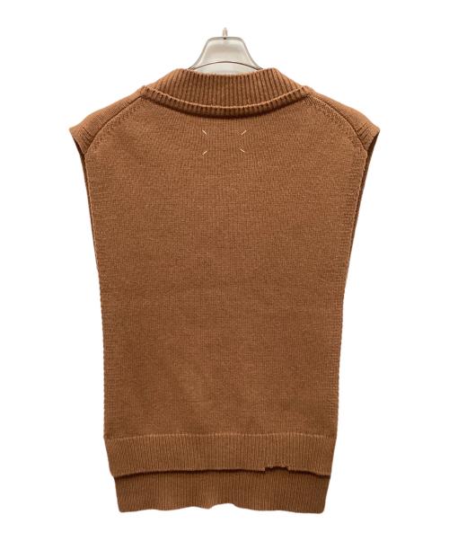 Maison Margiela（メゾンマルジェラ）Maison Margiela (メゾンマルジェラ) ニットベスト ブラウン サイズ:Ｍの古着・服飾アイテム
