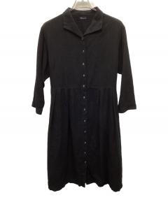 中古・古着通販】amerge. (アメルジュ) ニット切替ワンピース ブラック