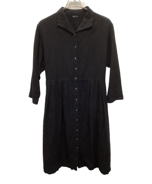 kasurira（カスリラ）kasurira (カスリラ) シャツワンピース ブラック サイズ:ＭＬの古着・服飾アイテム