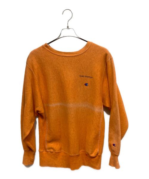 Champion REVERSE WEAVE（チャンピオン リバース ウィーブ）Champion REVERSE WEAVE (チャンピオン リバース ウィーブ) Coats American 刺繍タグ USA製 90'sスウェット イエロー サイズ:Lの古着・服飾アイテム