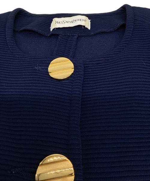 Yves Saint Laurent（イヴサンローラン）Yves Saint Laurent (イヴサンローラン) カーディガン ネイビー サイズ:Ｍの古着・服飾アイテム