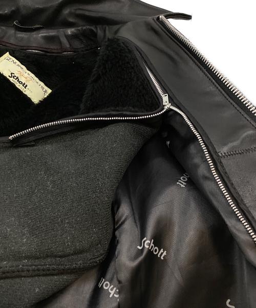 Schott（ショット）Schott (ショット) シングルライダースジャケット ブラック サイズ:34の古着・服飾アイテム