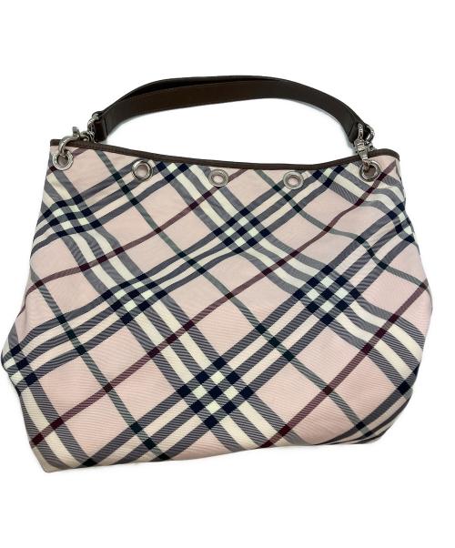 BURBERRY BLUE LABEL（バーバリー ブルー レーベル）BURBERRY BLUE LABEL (バーバリーロンドンブルーレーベル) BURBERRY BLUE LABEL(バーバリーロンドンブルーレーベル）トートバッグ ピンクの古着・服飾アイテム