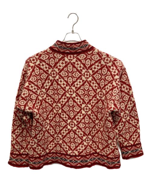 L.L.Bean（エルエルビーン）L.L.Bean (エルエルビーン) USA製 80s ノルディック柄 カーディガン レッド サイズ:Lの古着・服飾アイテム