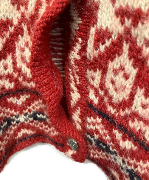 L.L.Bean（エルエルビーン）L.L.Bean (エルエルビーン) USA製 80s ノルディック柄 カーディガン レッド サイズ:Lの古着・服飾アイテム