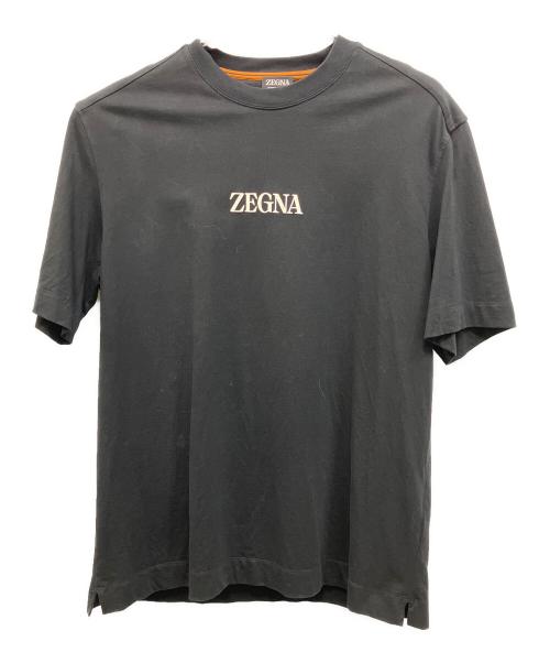 ZEGNA（ゼニア）ZEGNA (ゼニア) 半袖カットソー ブラック サイズ:Lの古着・服飾アイテム