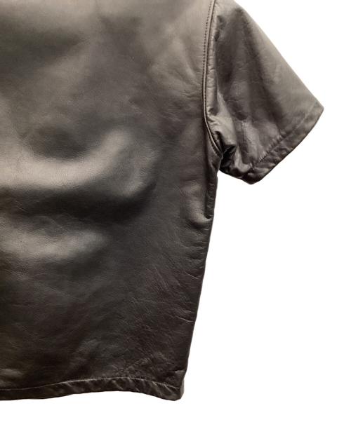 Schott（ショット）Schott (ショット) レザーTシャツ ブラック サイズ:Ｓの古着・服飾アイテム