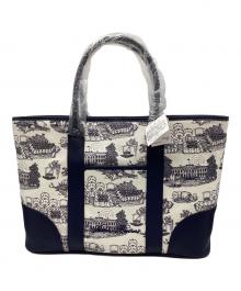 BROOKS BROTHERS（ブルックスブラザーズ）の古着「トートバッグ」｜ホワイト×ネイビー