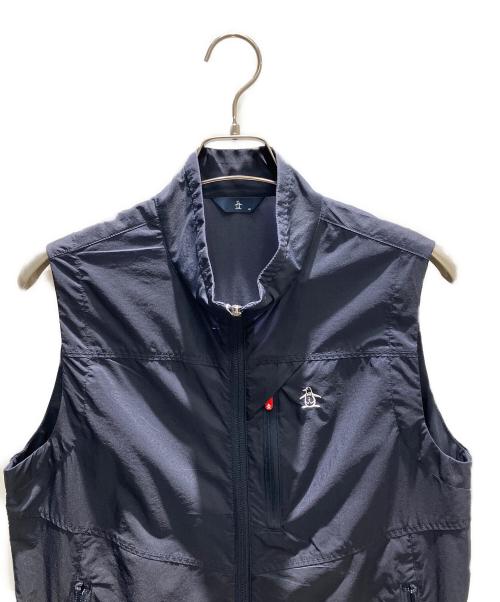 MUNSING WEAR（マンシングウェア）MUNSING WEAR (マンシングウェア) ナイロンユーティリティスプリングベスト ネイビー サイズ:Mの古着・服飾アイテム