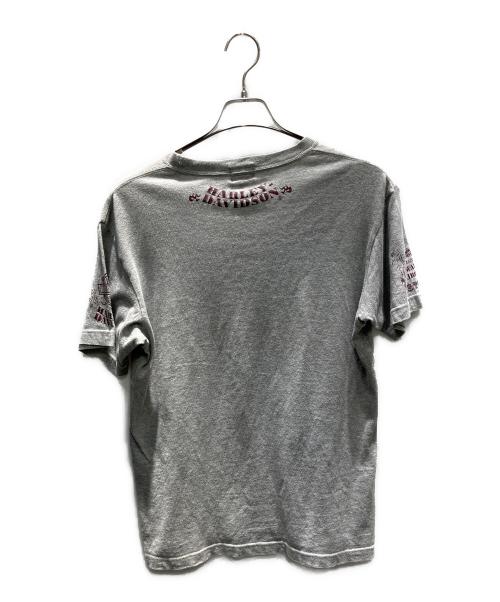 HARLEY-DAVIDSON（ハーレーダビッドソン）HARLEY-DAVIDSON (ハーレーダビッドソン) ウイングタグ(復刻) Tシャツ グレー サイズ:Mの古着・服飾アイテム