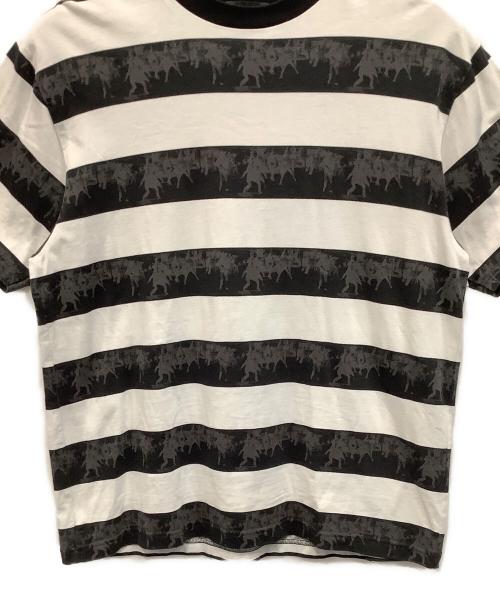 GOD SELECTION XXX（ゴッドセレクショントリプルエックス）GOD SELECTION XXX (ゴッドセレクショントリプルエックス) 半袖カットソー ブラック×ホワイト サイズ:Ｍの古着・服飾アイテム