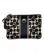 COACHコーチ）の古着「ポーチ」｜ホワイト×ブラック